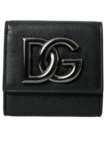 Dolce & Gabbana Black Lamb Leather Logo Card Holder Chain Strap Bags - Ellie Belle