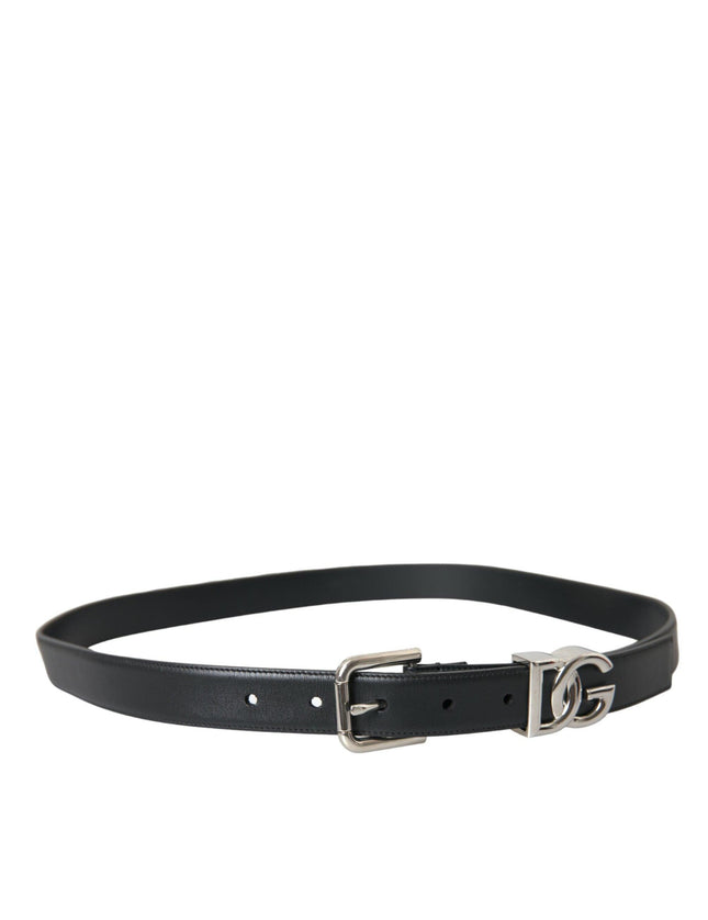 Dolce & Gabbana Black Leather Belt Men - Ellie Belle