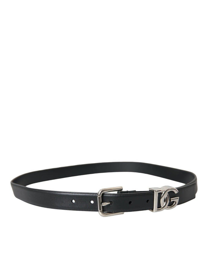 Dolce & Gabbana Black Leather Belt Men - Ellie Belle