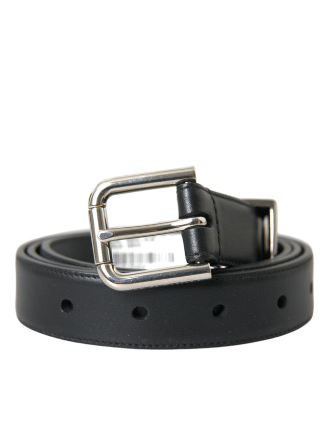 Dolce & Gabbana Black Leather Belt Men - Ellie Belle
