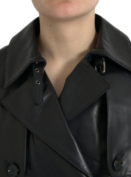 Dolce & Gabbana Black Leather Blouson Jacket - Ellie Belle