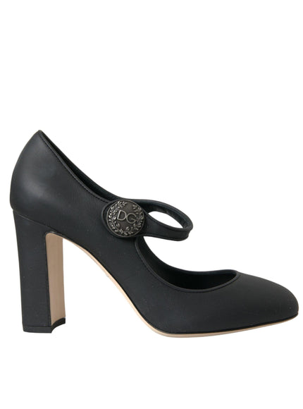 Dolce & Gabbana Black Leather Buckle Mary Jane Pump - Ellie Belle