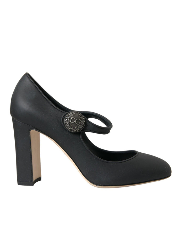 Dolce & Gabbana Black Leather Buckle Mary Jane Pump - Ellie Belle