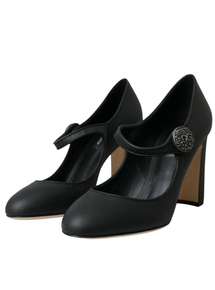 Dolce & Gabbana Black Leather Buckle Mary Jane Pump - Ellie Belle