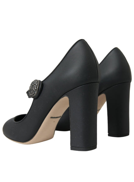 Dolce & Gabbana Black Leather Buckle Mary Jane Pump - Ellie Belle