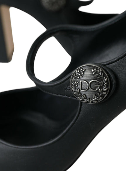 Dolce & Gabbana Black Leather Buckle Mary Jane Pump - Ellie Belle