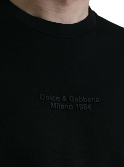 Dolce & Gabbana Black Leopard Print Crew Neck T-Shirt - Ellie Belle