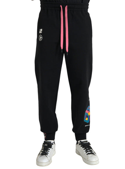 Dolce & Gabbana Black Logo Patch Jogger Pants - Ellie Belle