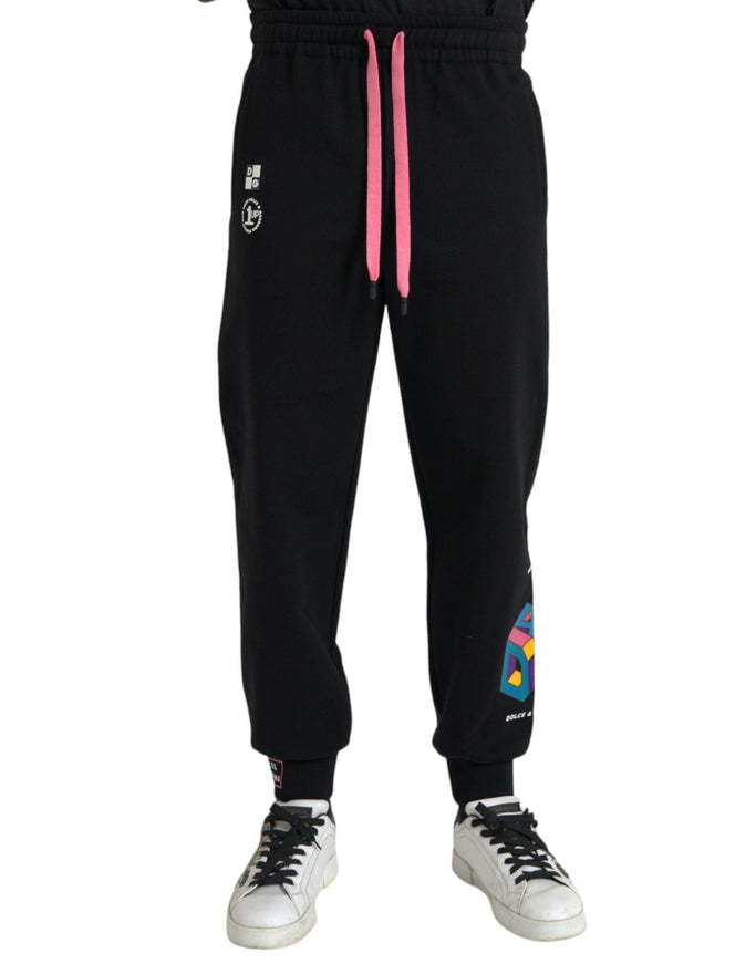 Dolce & Gabbana Black Logo Patch Jogger Pants - Ellie Belle