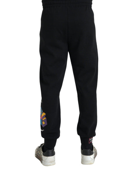 Dolce & Gabbana Black Logo Patch Jogger Pants - Ellie Belle