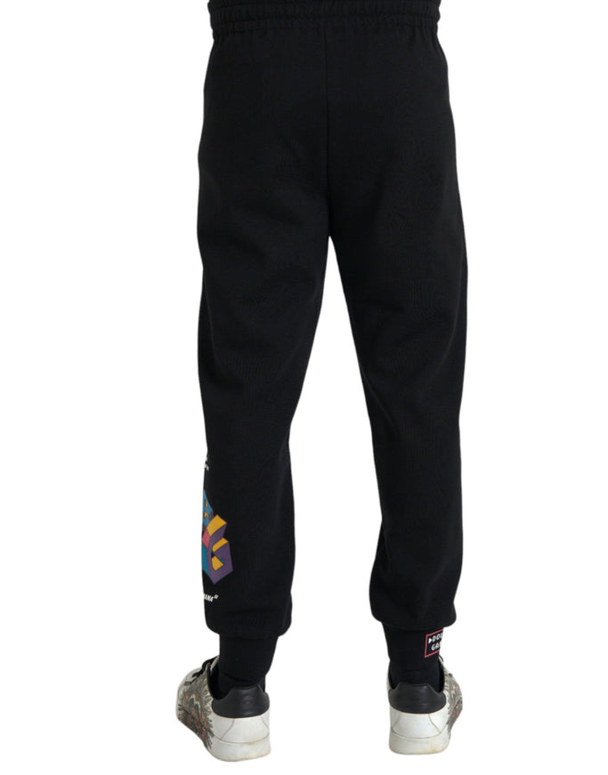 Dolce & Gabbana Black Logo Patch Jogger Pants - Ellie Belle