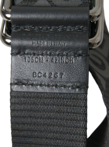 Dolce & Gabbana Black Logomania Leather Metal Buckle Belt - Ellie Belle