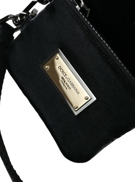 Dolce & Gabbana Black Multifunctional Leather Clutch - Ellie Belle