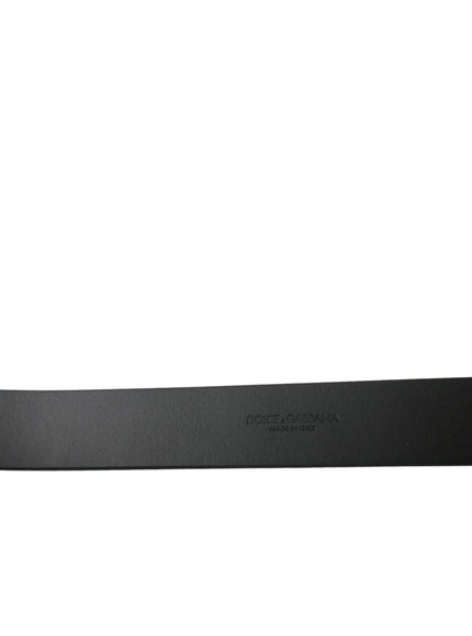 Dolce & Gabbana Black Oval Logo Buckle Belt Men - Ellie Belle