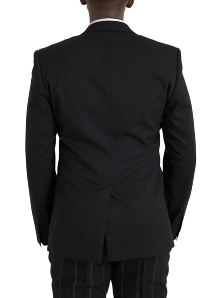 Dolce & Gabbana Black Slim Fit Jacket Coat Blazer - Ellie Belle