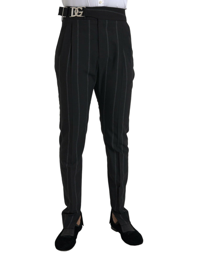 Dolce & Gabbana Black Striped Slim Pants - Ellie Belle