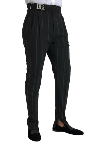 Dolce & Gabbana Black Striped Slim Pants - Ellie Belle