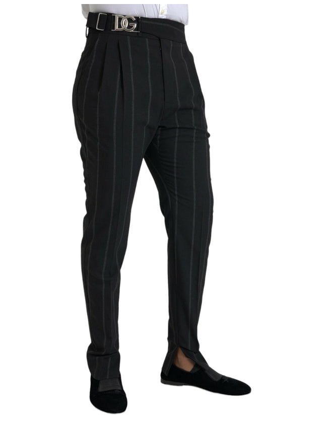 Dolce & Gabbana Black Striped Slim Pants - Ellie Belle