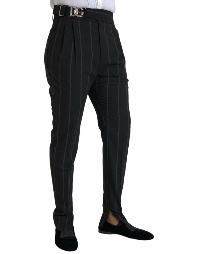 Dolce & Gabbana Black Striped Slim Pants - Ellie Belle