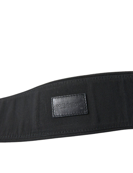 Dolce & Gabbana Black Suede Leather Wide Waist Belt - Ellie Belle