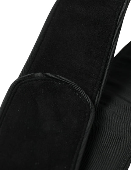 Dolce & Gabbana Black Suede Leather Wide Waist Belt - Ellie Belle