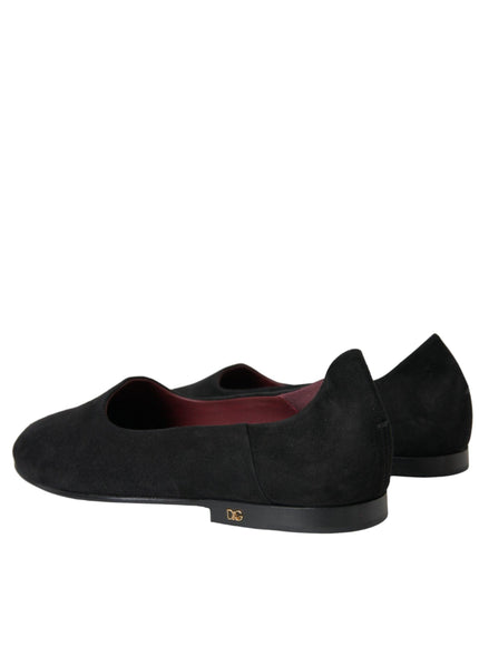 Dolce & Gabbana Black Suede Loafers - Ellie Belle