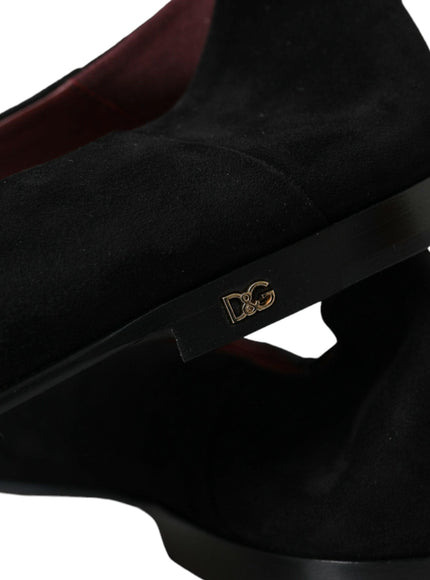 Dolce & Gabbana Black Suede Loafers - Ellie Belle