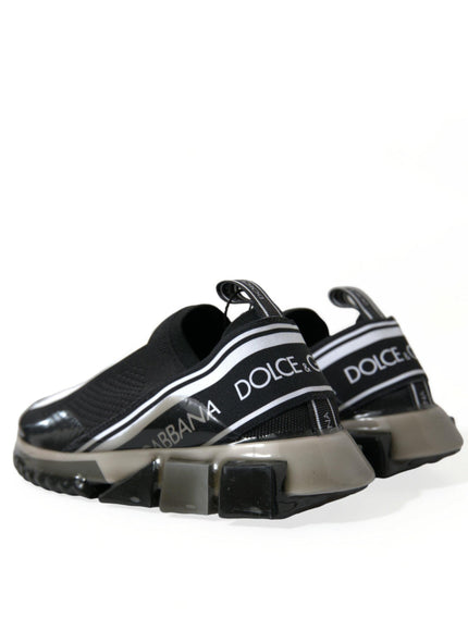 Dolce & Gabbana Black White Slip On Sneakers Sorrento Shoes - Ellie Belle