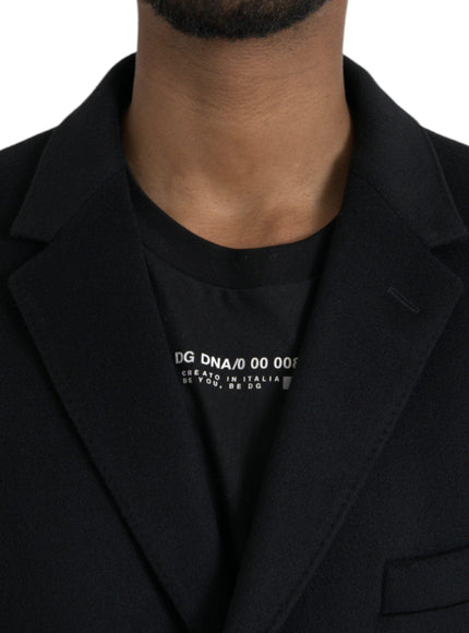 Dolce & Gabbana Black Wool Cashmere Coat - Ellie Belle