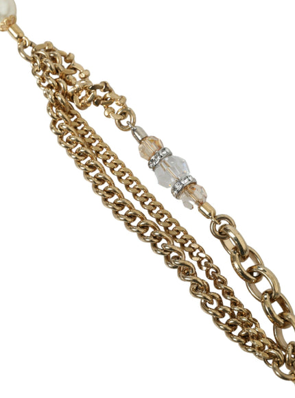 Dolce & Gabbana Blue Braided Gold Brass Chain Waist Belt - Ellie Belle