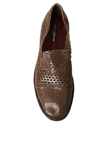 Dolce & Gabbana Braided Calfskin Derby Loafers - Ellie Belle