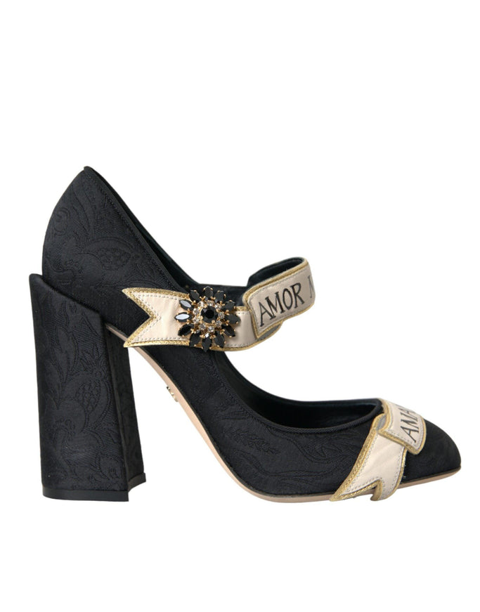 Dolce & Gabbana Brocade Mary Jane Amentes Pumps - Ellie Belle