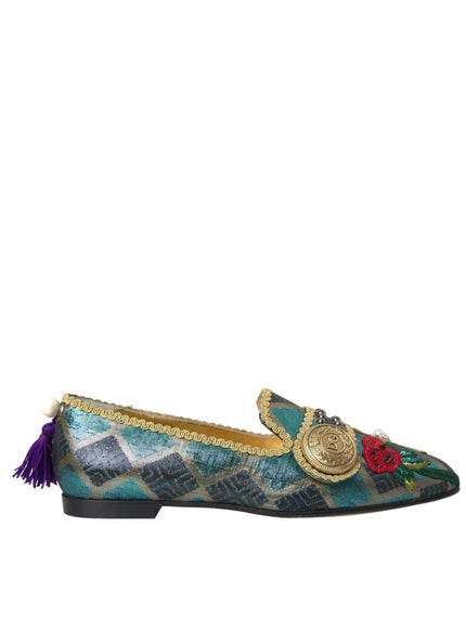 Dolce & Gabbana Brocade Tassel Loafers - Ellie Belle