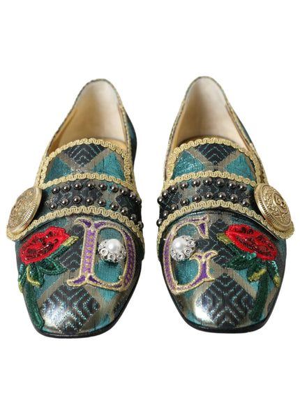 Dolce & Gabbana Brocade Tassel Loafers - Ellie Belle