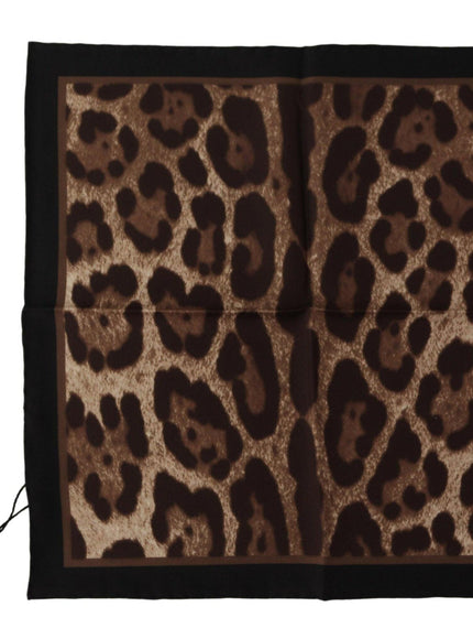Dolce & Gabbana Brown Leopard Silk Men's Scarf - Ellie Belle