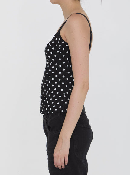 Dolce & Gabbana Bustier Top With Polka-dot Print - Ellie Belle