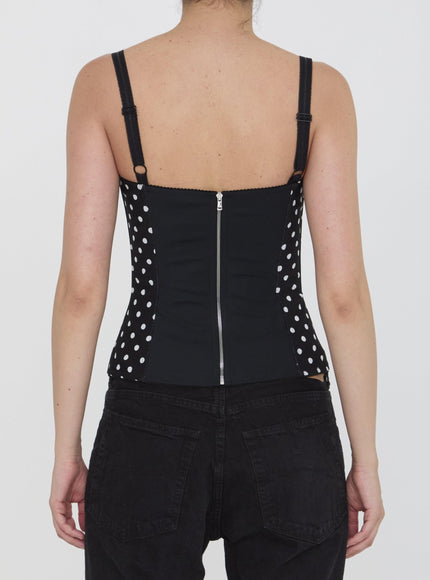 Dolce & Gabbana Bustier Top With Polka-dot Print - Ellie Belle