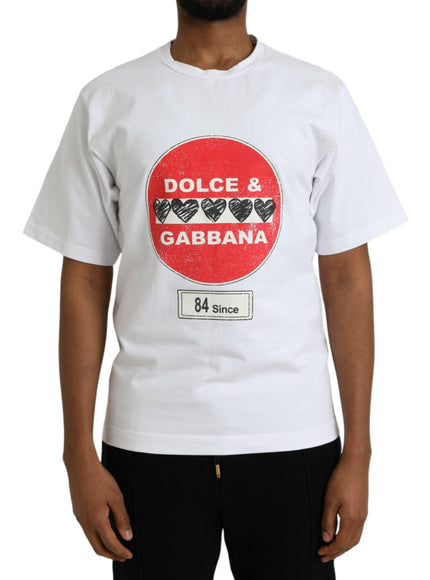 Dolce & Gabbana Cartelli Stradali Print T-shirt In White - Ellie Belle