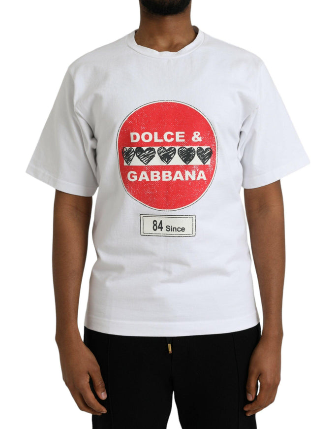 Dolce & Gabbana Cartelli Stradali Print T-shirt In White - Ellie Belle