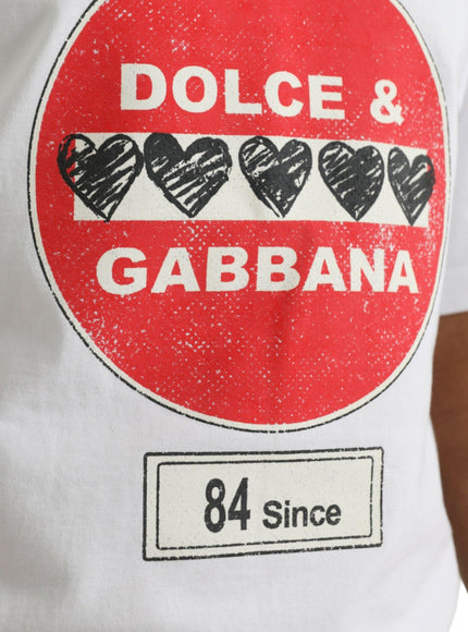 Dolce & Gabbana Cartelli Stradali Print T-shirt In White - Ellie Belle