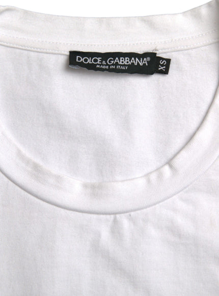 Dolce & Gabbana Cartelli Stradali Print T-shirt In White - Ellie Belle