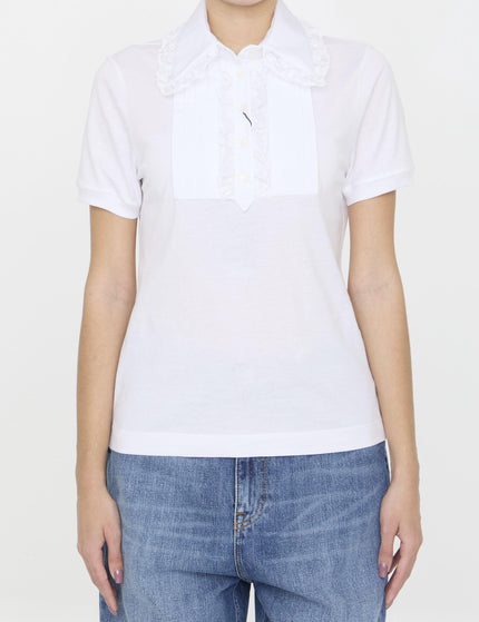 Dolce & Gabbana Cotton T-shirt With Lace - Ellie Belle