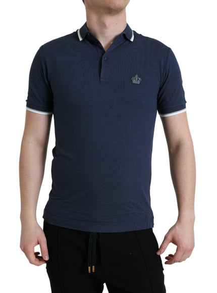 Dolce & Gabbana Crown Embroidered Polo T-Shirt