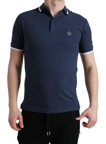 Dolce & Gabbana Crown Embroidered Polo T-Shirt