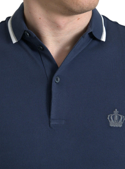 Dolce & Gabbana Crown Embroidered Polo T-Shirt