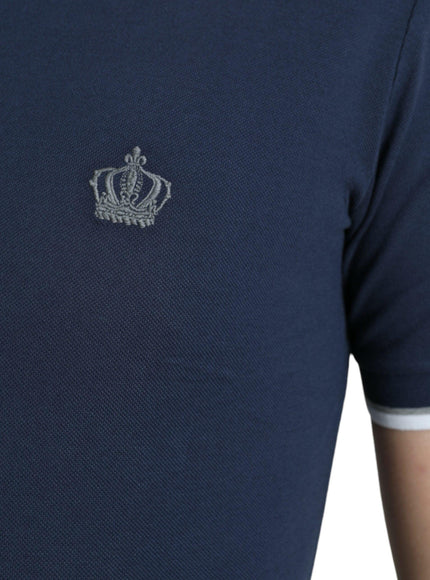 Dolce & Gabbana Crown Embroidered Polo T-Shirt