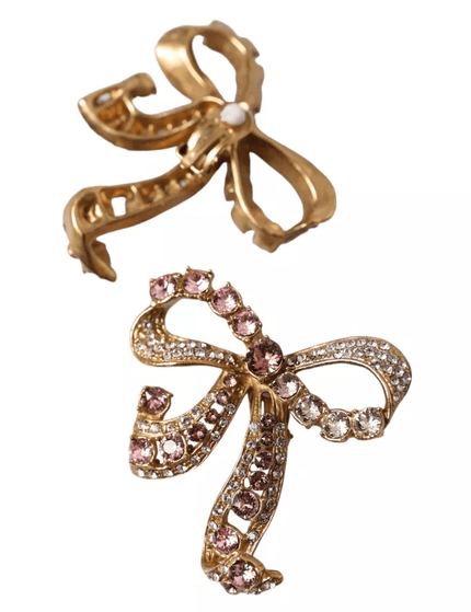 Dolce & Gabbana Crystal Bow Clip-on Earrings - Ellie Belle