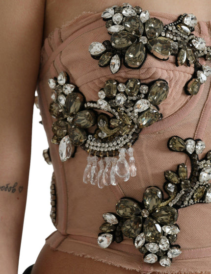 Dolce & Gabbana Crystal Bustier Corset Top - Ellie Belle