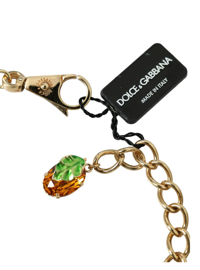 Dolce & Gabbana Crystal Lemon Lily Pendant Necklace - Ellie Belle