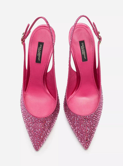 Dolce & Gabbana Crystal Slingback Pumps - Ellie Belle